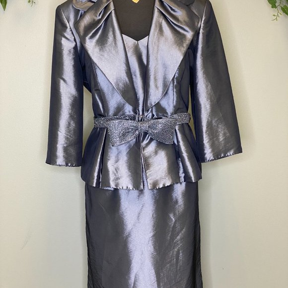 Stunning, Size 12, Jade by Jasmine Dress and Jacket Combo - Picture 4 of 6
